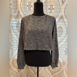 Chic Faeriesty Heather Gray Crop Top Medium